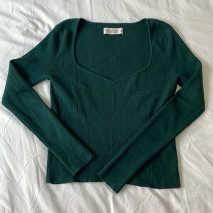 Abercrombie & Fitch Dark Green Crop Sweater size M